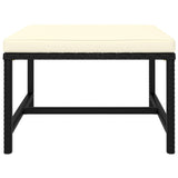 10 Piece Garden Lounge Set with Cushions Poly Rattan Black - Extra Image