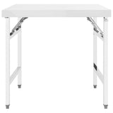 Kitchen Folding Work Table 85x60x80 cm Stainless Steel - Front View