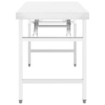 Kitchen Folding Work Table 120x60x80 cm Stainless Steel