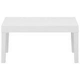 3 Piece Garden Lounge Set with Cushions Plastic White