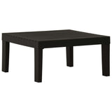 3 Piece Garden Lounge Set with Cushions Plastic Grey - Side View