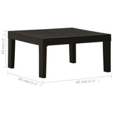 3 Piece Garden Lounge Set with Cushions Plastic Grey - Extra Image