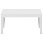 4 Piece Garden Lounge Set with Cushions Plastic White