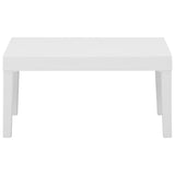 4 Piece Garden Lounge Set with Cushions Plastic White - Top-Down View