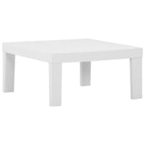 6 Piece Garden Lounge Set with Cushions Plastic White