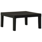 6 Piece Garden Lounge Set with Cushions Plastic Grey