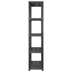 3099852 vidaXL Storage Shelf 5-Tier Black 142x38x170 cm Plastic