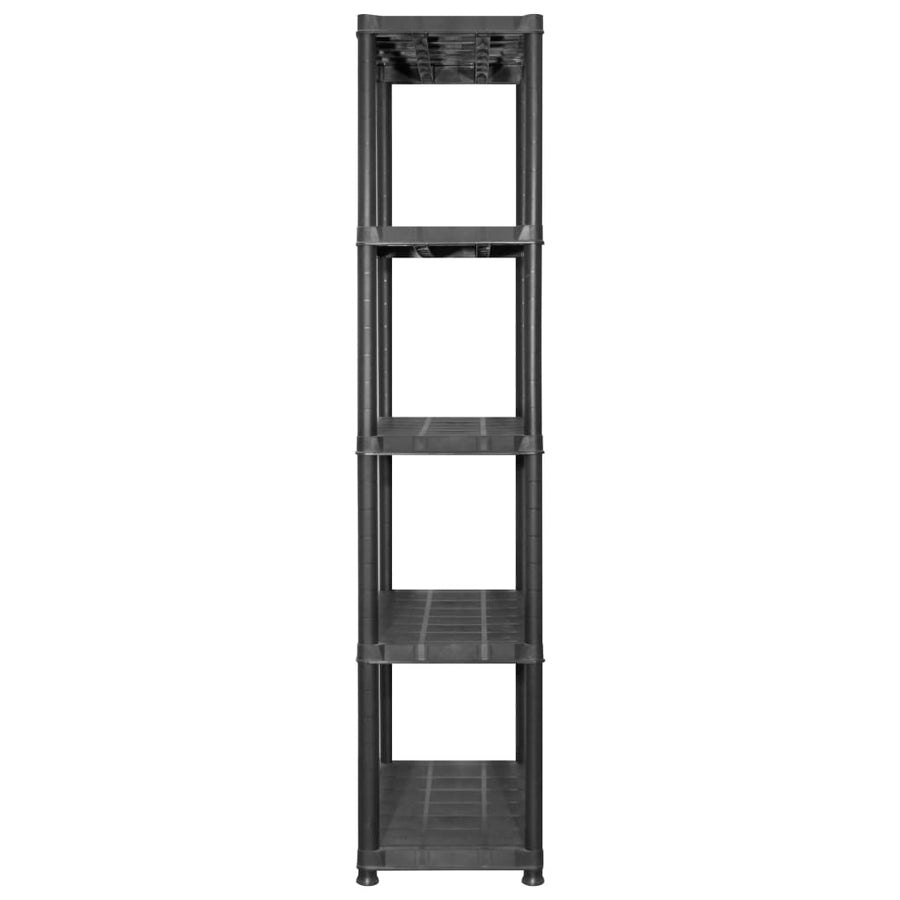 3099852 vidaXL Storage Shelf 5-Tier Black 142x38x170 cm Plastic