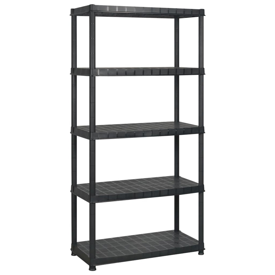 Storage Shelf 5-Tier Black 183x45,7x185 cm Plastic