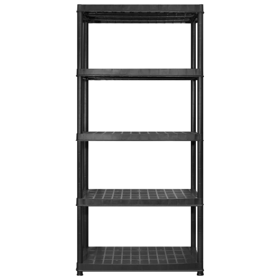 Storage Shelf 5-Tier Black 183x45,7x185 cm Plastic