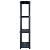 Storage Shelf 4-Tier Black 183x30.5x130 cm Plastic - Top-Down View