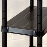 Storage Shelf 4-Tier Black 183x30.5x130 cm Plastic
