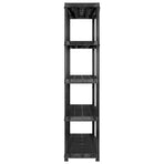 Storage Shelf 5-Tier Black 255x40x185 cm Plastic