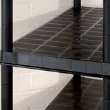 Storage Shelf 5-Tier Black 274.5x45.7x185 cm Plastic - 45-Degree Angle