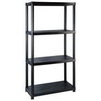 Storage Shelf 4-Tier Black 244x30,5x130 cm Plastic
