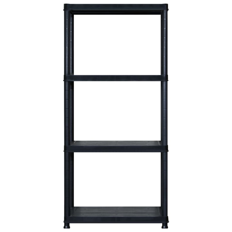 Storage Shelf 4-Tier Black 244x30,5x130 cm Plastic
