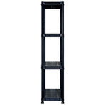 Storage Shelf 4-Tier Black 244x30,5x130 cm Plastic