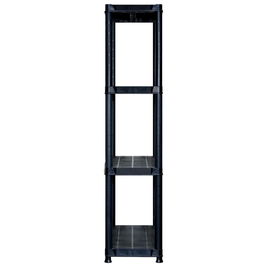 Storage Shelf 4-Tier Black 244x30,5x130 cm Plastic