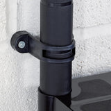 Storage Shelf 4-Tier Black 244x30.5x130 cm Plastic - Rear View