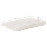 Pallet Sofa Cushion Beige 120x80x10 cm - Low Angle