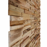 Wall Cladding Panels 10 pcs 1.03 m² Recycled Teak Wood - 45-Degree Angle