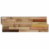 Wall Cladding Panels 10 pcs 1.03 m² Recycled Teak Wood - Low Angle