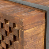 Coffee Table 110x45x38 cm Solid Teak Wood - 45-Degree Angle