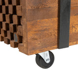 Coffee Table 110x45x38 cm Solid Teak Wood - Rear View