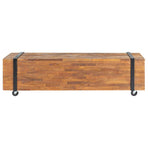 TV Stand 110x30x32.5 cm Solid Teak Wood