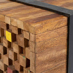 TV Stand 110x30x32.5 cm Solid Teak Wood