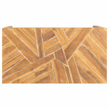 Coffee Table Erosion Solid Teak Wood 110x35x38 cm - Top-Down View