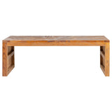 TV Stand 110x60x38 cm Solid Teak Wood - Front View