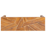 TV Stand 110x60x38 cm Solid Teak Wood - Top-Down View