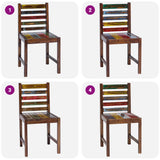 Dining Chairs 2 pcs Solid Reclaimed Wood - Side View