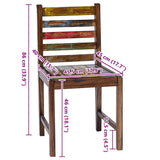 Dining Chairs 2 pcs Solid Reclaimed Wood - Extra Image