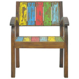 Armchair Multicolour Solid Reclaimed Wood