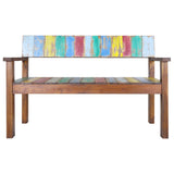 Bench 115 cm Solid Reclaimed Wood - Front View