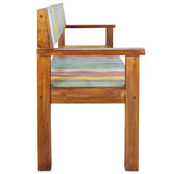 Bench 115 cm Solid Reclaimed Wood - Side View