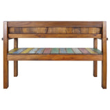 Bench 115 cm Solid Reclaimed Wood - Top-Down View