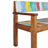 Bench 115 cm Solid Reclaimed Wood - 45-Degree Angle