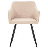 Dining Chairs 4 pcs Cream Fabric