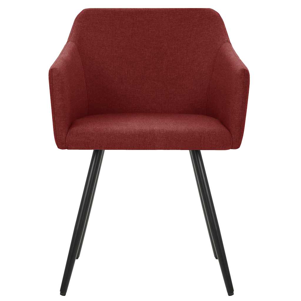 Dining Chairs 4 pcs Wine Red Fabric