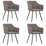 Dining Chairs 4 pcs Taupe Fabric