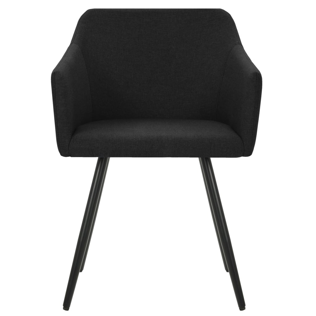 Dining Chairs 6 pcs Black Fabric