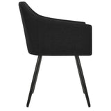 Dining Chairs 6 pcs Black Fabric