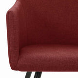 Dining Chairs 6 pcs Wine Red Fabric