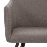 Dining Chairs 6 pcs Taupe Fabric