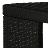 5 Piece Garden Bar Set with Cushions Poly Rattan Black - Side View