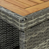 5 Piece Garden Bar Set with Cushions Poly Rattan Grey - Top-Down View
