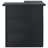 4 Piece Garden Bar Set with Cushions Poly Rattan Black - Top-Down View